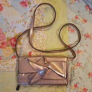 Circus by Sam Edelman metallic rose gold clutch purse wallet crossbody bag